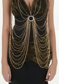 Western Fashion Adult Gold Body Chain