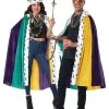 California Costume Collection Mardi Gras Cape And Crown Set For Adults -HALLOWEEN COSTUMES Sales adult mardi gras cape and crown set