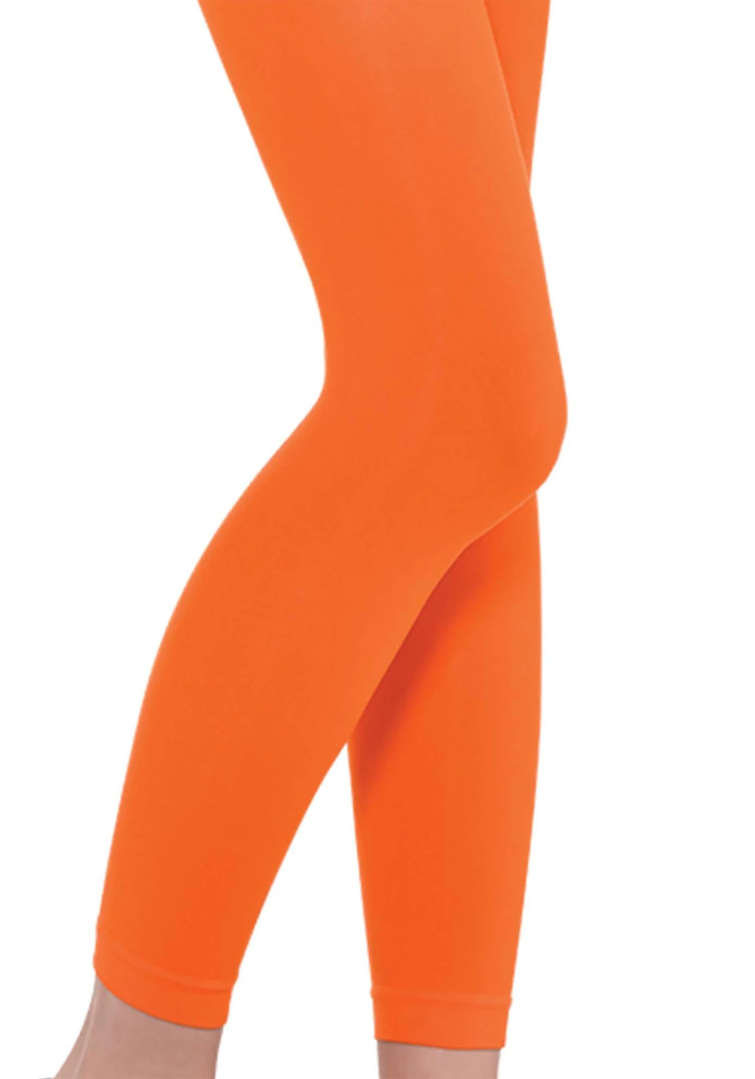 Amscan Orange Footless Tights For Women 3 Amscan Orange Footless Tights For Women