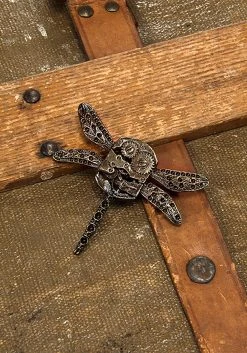 Elope Antique Dragonfly Gear Steampunk Pin