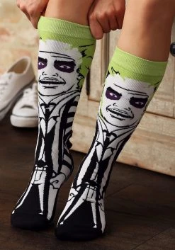 Bioworld Merchandising / Independent Sales Classic Films Beetlejuice 360 Character Crew Socks