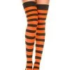 Music Legs Black And Orange Striped Thigh Highs Socks 2 Music Legs Black And Orange Striped Thigh Highs Socks -HALLOWEEN COSTUMES Sales black and orange striped thigh highs