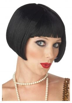 California Costume Collection Black Flirty Flapper Wig