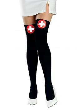 Rubies Costume Co. Inc Black Nurse Thigh Highs