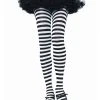 Leg Avenue Black & White Striped Tights -HALLOWEEN COSTUMES Sales black white striped tights