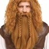 Fun World Brown Adult Viking Wig And Beard Set -HALLOWEEN COSTUMES Sales brown viking adult wig and beard set
