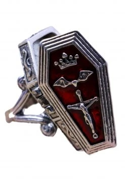 Western Fashion Casket Locket Costume Ring Accessory