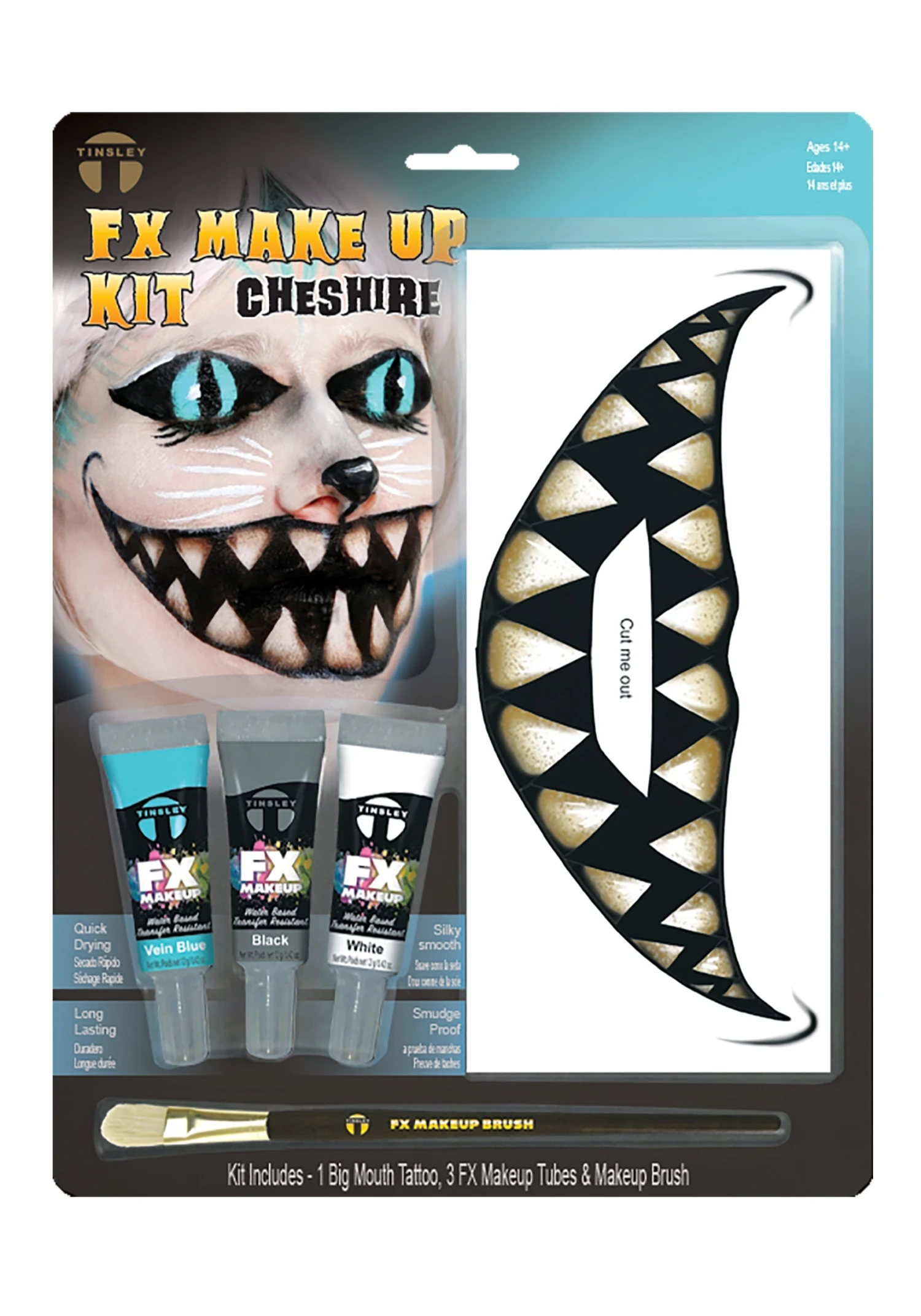 Tinsley Transfers Cheshire Cat Big Mouth Makeup Kit 3 Tinsley Transfers Cheshire Cat Big Mouth Makeup Kit