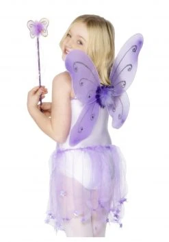 Smiffys Child Purple Butterfly Wings Kit