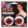 Forum Novelties, Inc Day Of The Dead Rose Women's Earrings 2 Forum Novelties, Inc Day Of The Dead Rose Women's Earrings -HALLOWEEN COSTUMES Sales day of the dead rose earrings