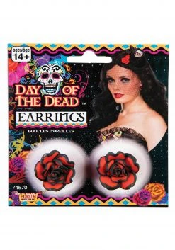 Forum Novelties, Inc Day Of The Dead Rose Women's Earrings