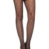 Leg Avenue Deco Black Lace Tights -HALLOWEEN COSTUMES Sales deco lace tights