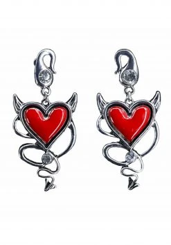 Western Fashion Devil Heart Earrings