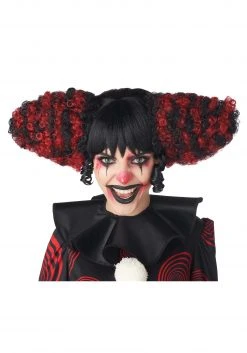 California Costume Collection Black And Red Clown Funhouse Wig