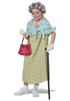 California Costume Collection Girl's Old Lady Costume Kit