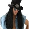 Elope Guitar Superstar Costume Hat With Hair For Adults 1 Elope Guitar Superstar Costume Hat With Hair For Adults -HALLOWEEN COSTUMES Sales guitar superstar hat with hair
