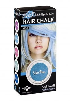 Developlus Splat- Hair Chalk In Silver Moon ( Light Blue)