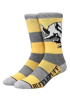 Bioworld Merchandising / Independent Sales Hufflepuff Harry Potter Rugby Stripe Crew Socks