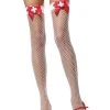Leg Avenue Women's White Fishnet Thigh High Nurse Stockings
