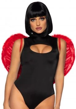 Leg Avenue Red Marabou Trimmed Feather Wings