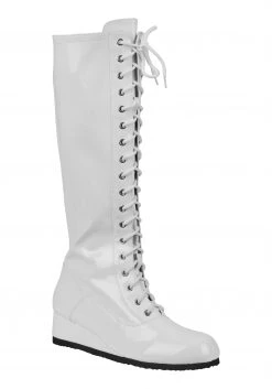 HALLOWEEN COSTUMES Sales 43 A Leading Role Men's White Wrestling Boots