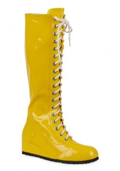 HALLOWEEN COSTUMES Sales 45 A Leading Role Men's Yellow Wrestling Boots