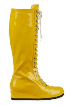HALLOWEEN COSTUMES Sales -HALLOWEEN COSTUMES Sales mens yellow wrestling boot alt 2