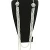 Fornovelty Pearl And Rhinestone Flapper Necklace