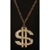 Underwraps Pimp Dollar Sign Adult Necklace -HALLOWEEN COSTUMES Sales pimp dollar sign necklace