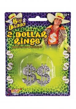 Forum Novelties, Inc Dollar Sign Pimp Rings (2-Pack)