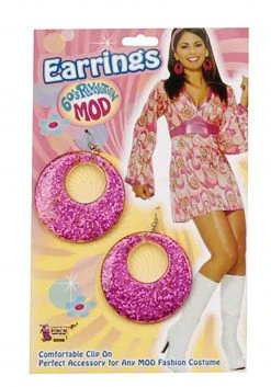 Forum Novelties, Inc Pink Mod Earrings
