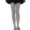 Leg Avenue Plus Size Black / White Striped Tights -HALLOWEEN COSTUMES Sales plus size black white striped tights