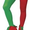 Fun World Red And Green Elf Tights -HALLOWEEN COSTUMES Sales red and green elf tights