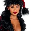 Roma Red Vinyl With Black Faux Fur Santa Hat -HALLOWEEN COSTUMES Sales red vinyl with black faux fur santa hat