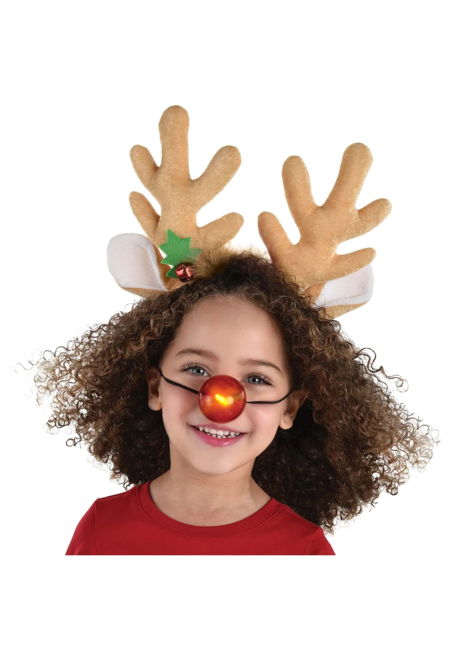 Amscan Reindeer Nose & Antlers Costume Accessory Kit 3 Amscan Reindeer Nose & Antlers Costume Accessory Kit