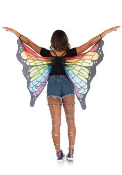 Leg Avenue Rainbow Butterfly Wings -HALLOWEEN COSTUMES Sales small rainbow butterfly wings alt 2