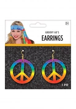 Amscan Tie Dye Peace Earrings