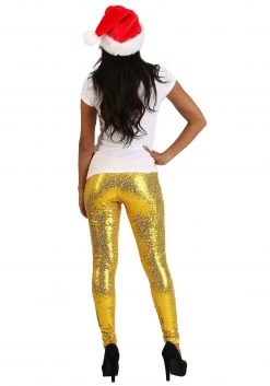 Tipsy Elves Gold Sequin Women's Leggings -HALLOWEEN COSTUMES Sales tipsy elves gold sequin womens leggings 1