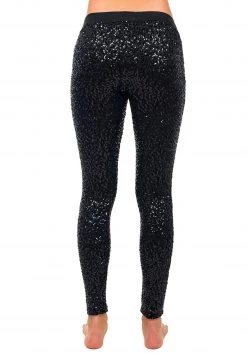 Women's Tipsy Elves Black Sequin Leggings -HALLOWEEN COSTUMES Sales tipsy elves womens black sequin leggings 1