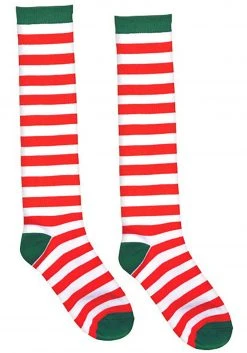 Amscan Adult White And Red Striped Socks