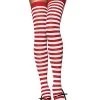 Leg Avenue White And Red Striped Stockings 2 Leg Avenue White And Red Striped Stockings -HALLOWEEN COSTUMES Sales white and red striped stockings
