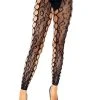 Leg Avenue Footless Leopard Lace Tights For Women -HALLOWEEN COSTUMES Sales womens footless leopard lace tights