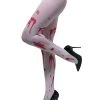 Smiffys Women's Opaque White Blood Splattered Tights -HALLOWEEN COSTUMES Sales womens opaque white blood splattered tights