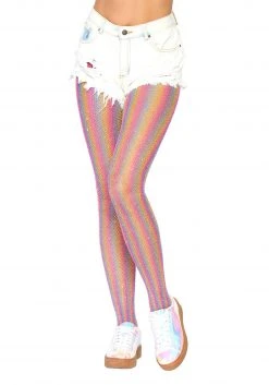 Leg Avenue Women's Shimmer Rainbow Tights